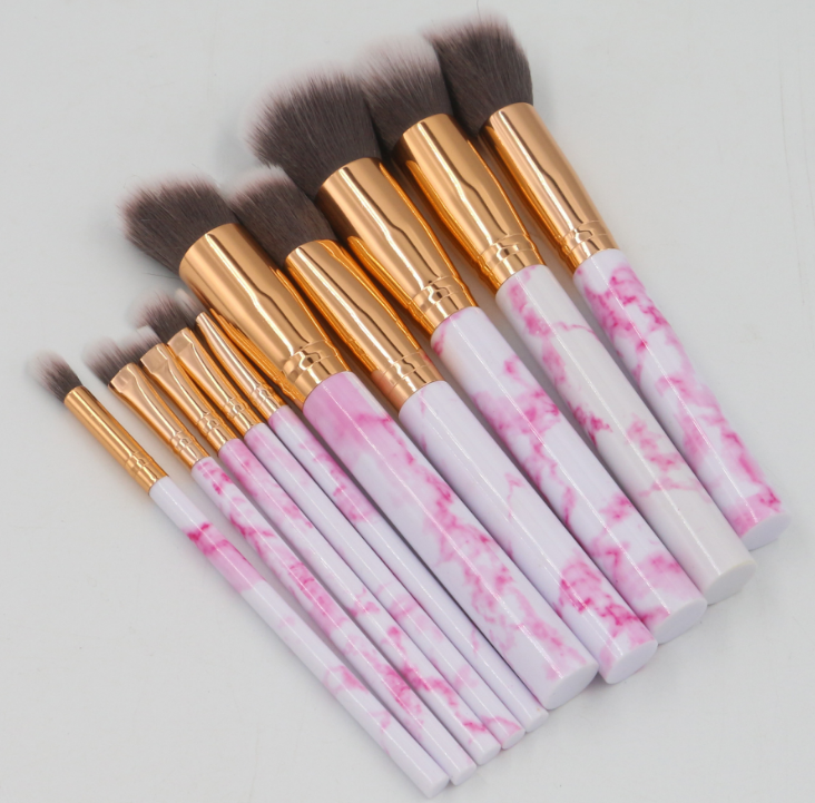 Marble Handle 10 Brush Set