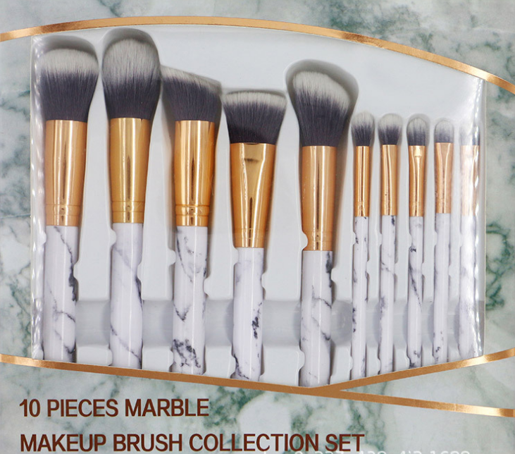 Marble Handle 10 Brush Set