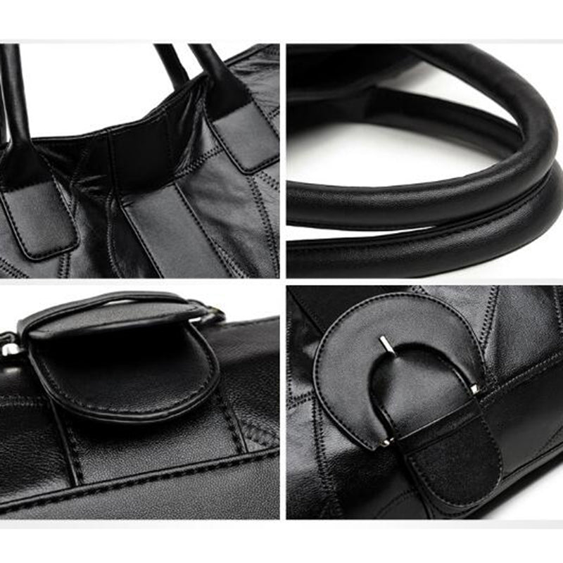 Genuine Leather Handbags Sheepskin Tote Bag