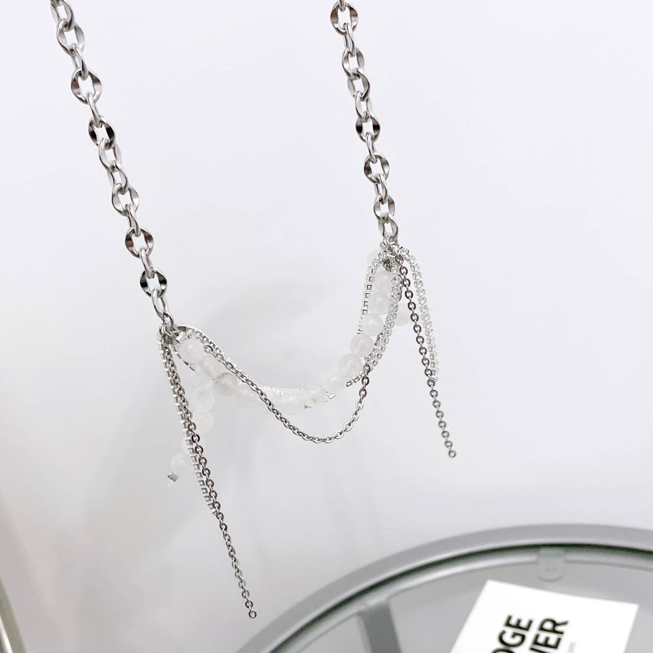 Chalcedony Necklace Tassel Clavicle Chain