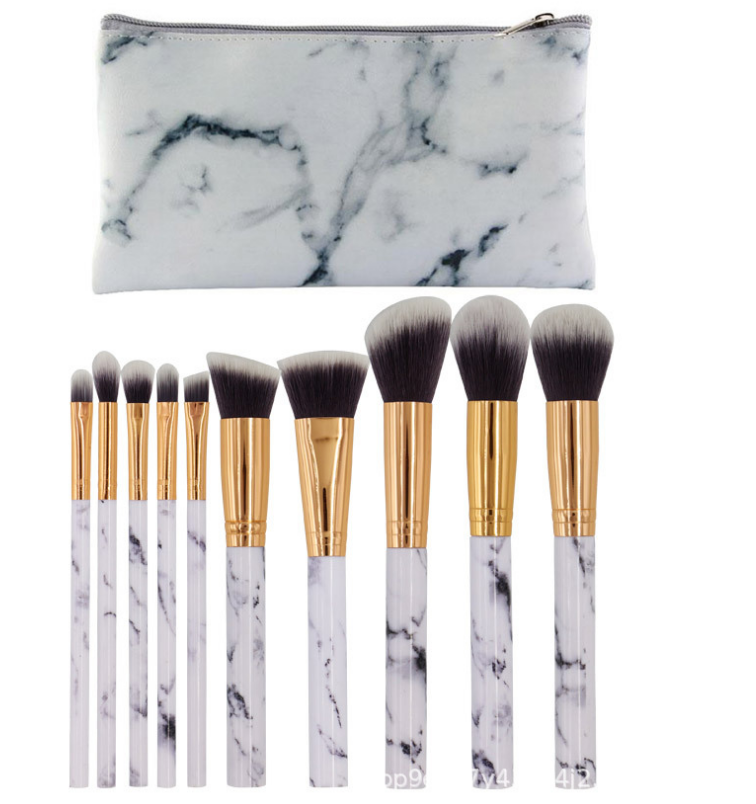 Marble Handle 10 Brush Set