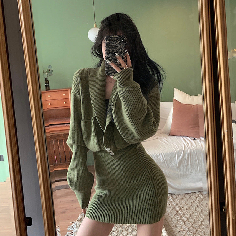 Sweater jacket + skirt