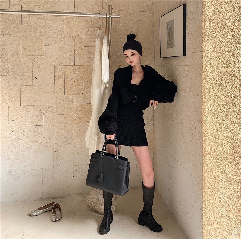 Sweater jacket + skirt