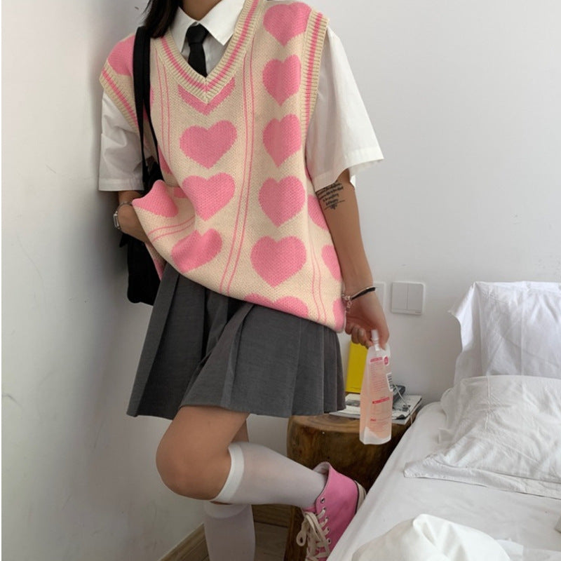 Layered Sweater And Vest Ins Trendy