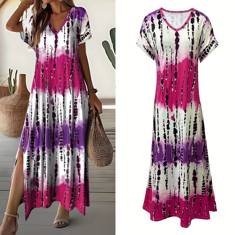 Women's Summer Casual Loose Long Split Dresses