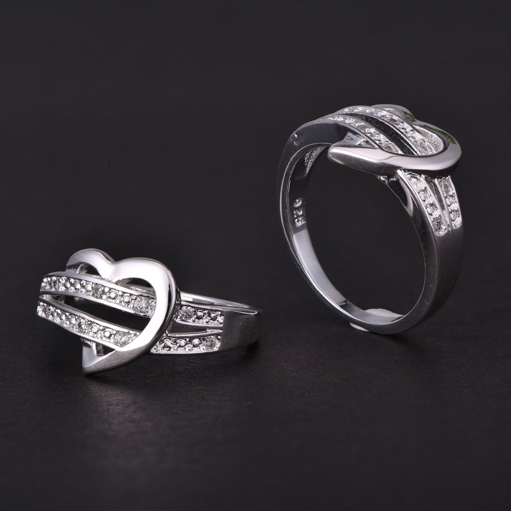 Stainless Steel Heart Wedding Ring