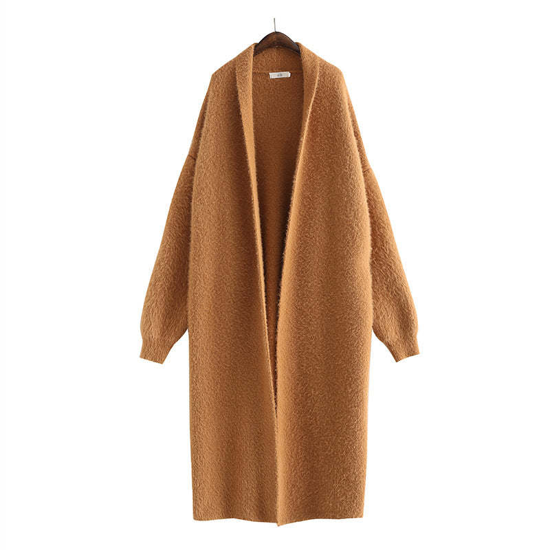 Mink Fleece Sweater Cardigan Fur Coat