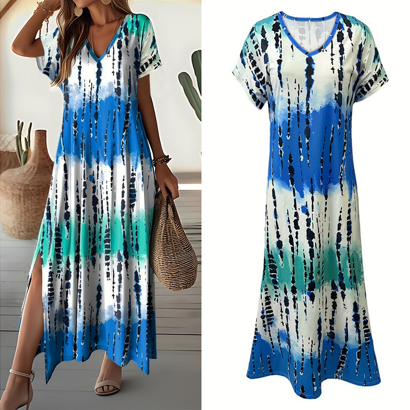 Women's Summer Casual Loose Long Split Dresses