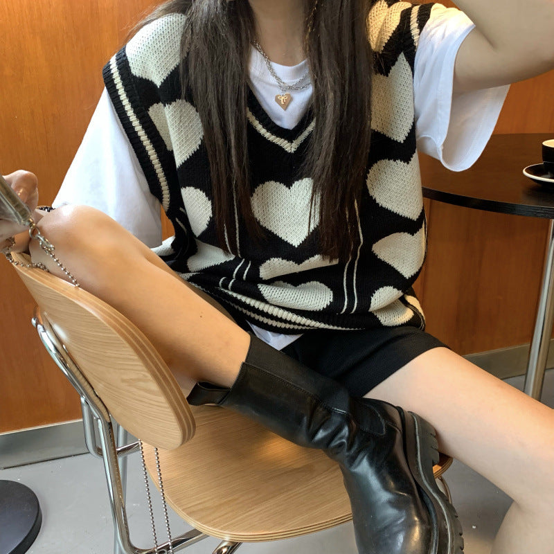 Layered Sweater And Vest Ins Trendy