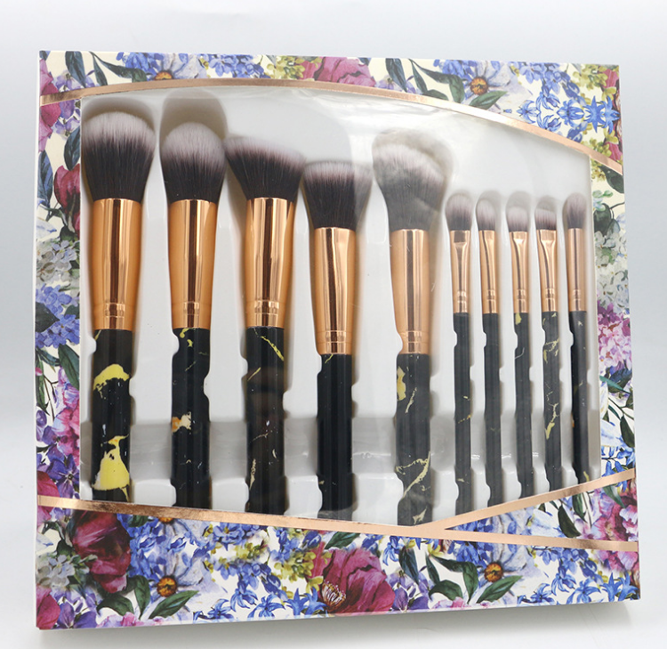 Marble Handle 10 Brush Set