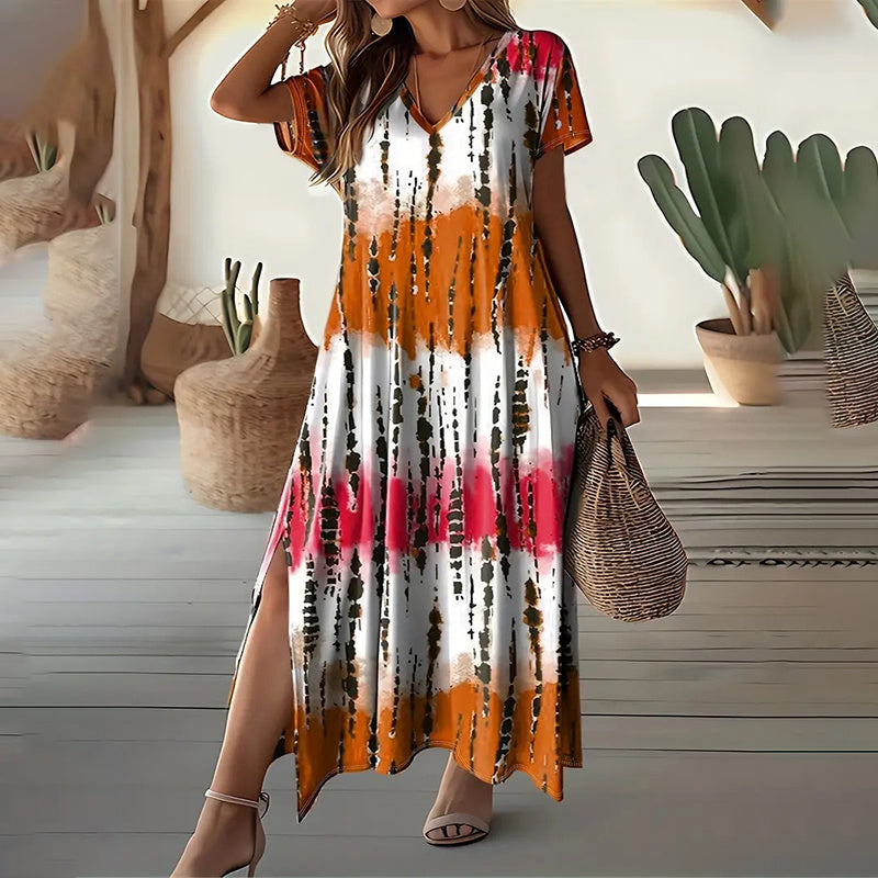 Women's Summer Casual Loose Long Split Dresses