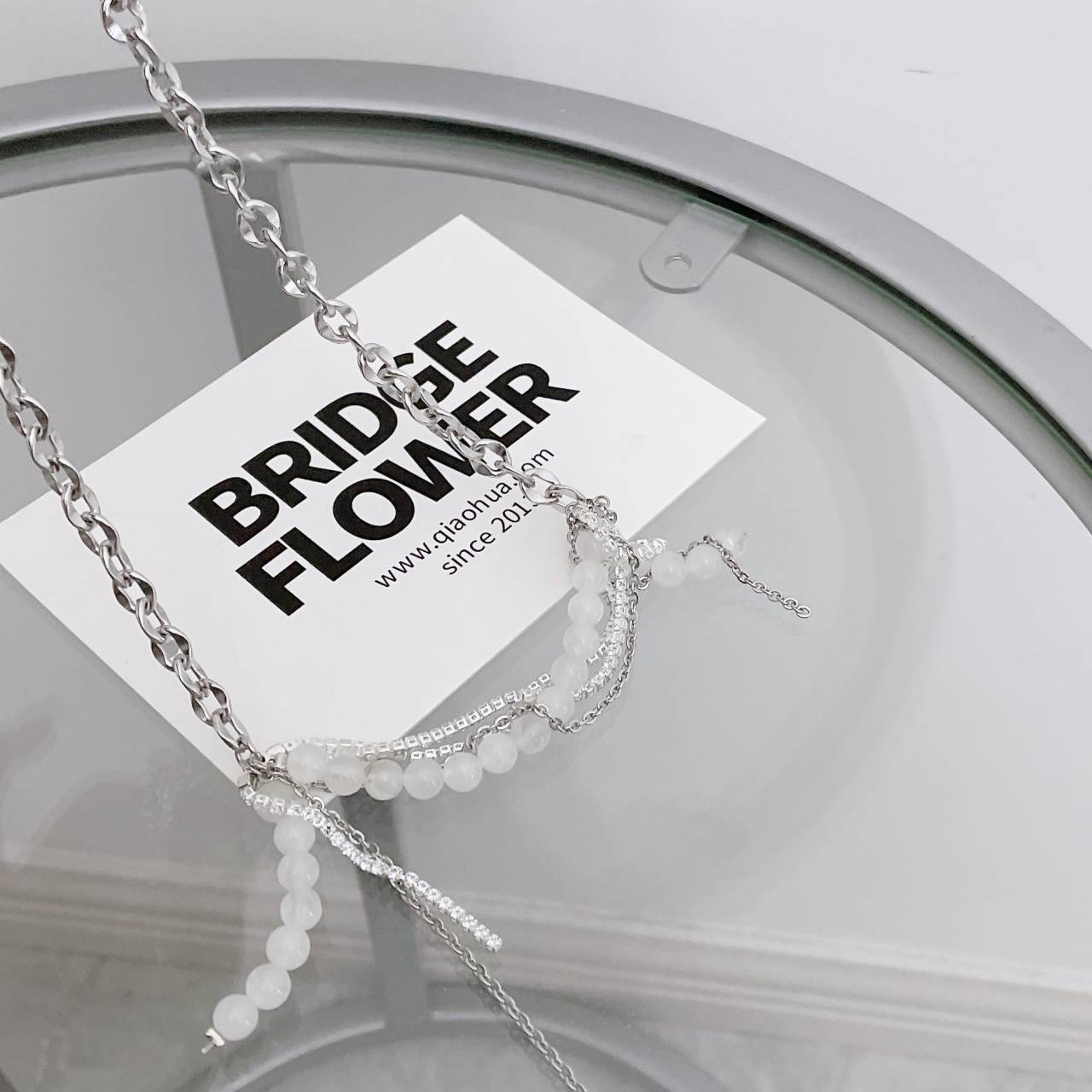 Chalcedony Necklace Tassel Clavicle Chain