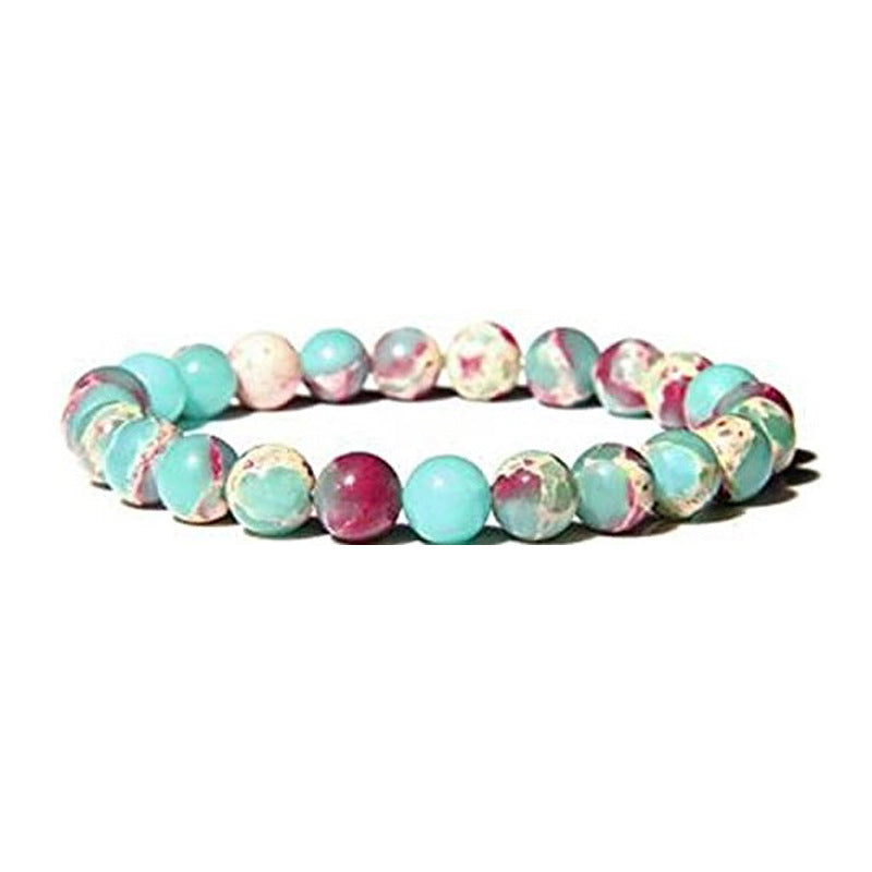 Natural Tiger Eye & Volcanic Rock Agate Beads Bracelet